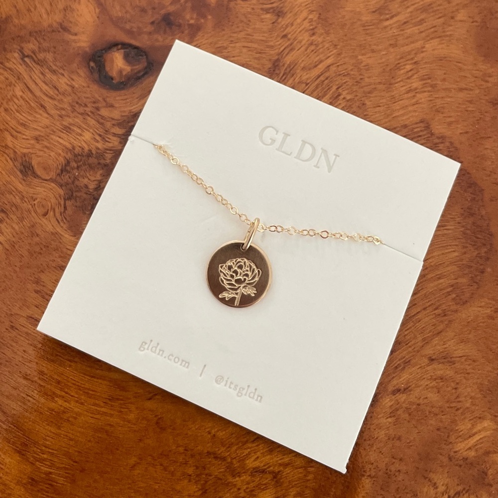 Small Flora Necklace - Peony
